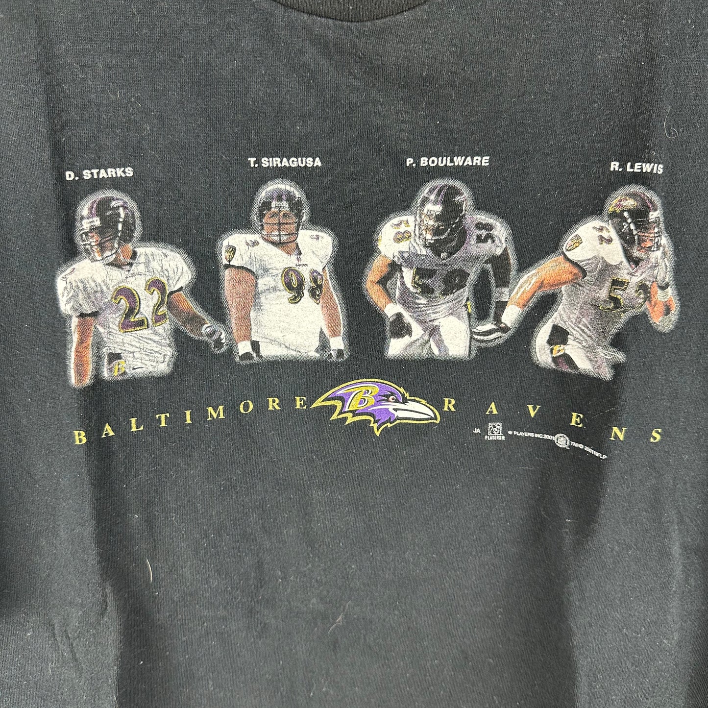 Vintage 2001 Baltimore Ravens Football NFL Graphic T-Shirt