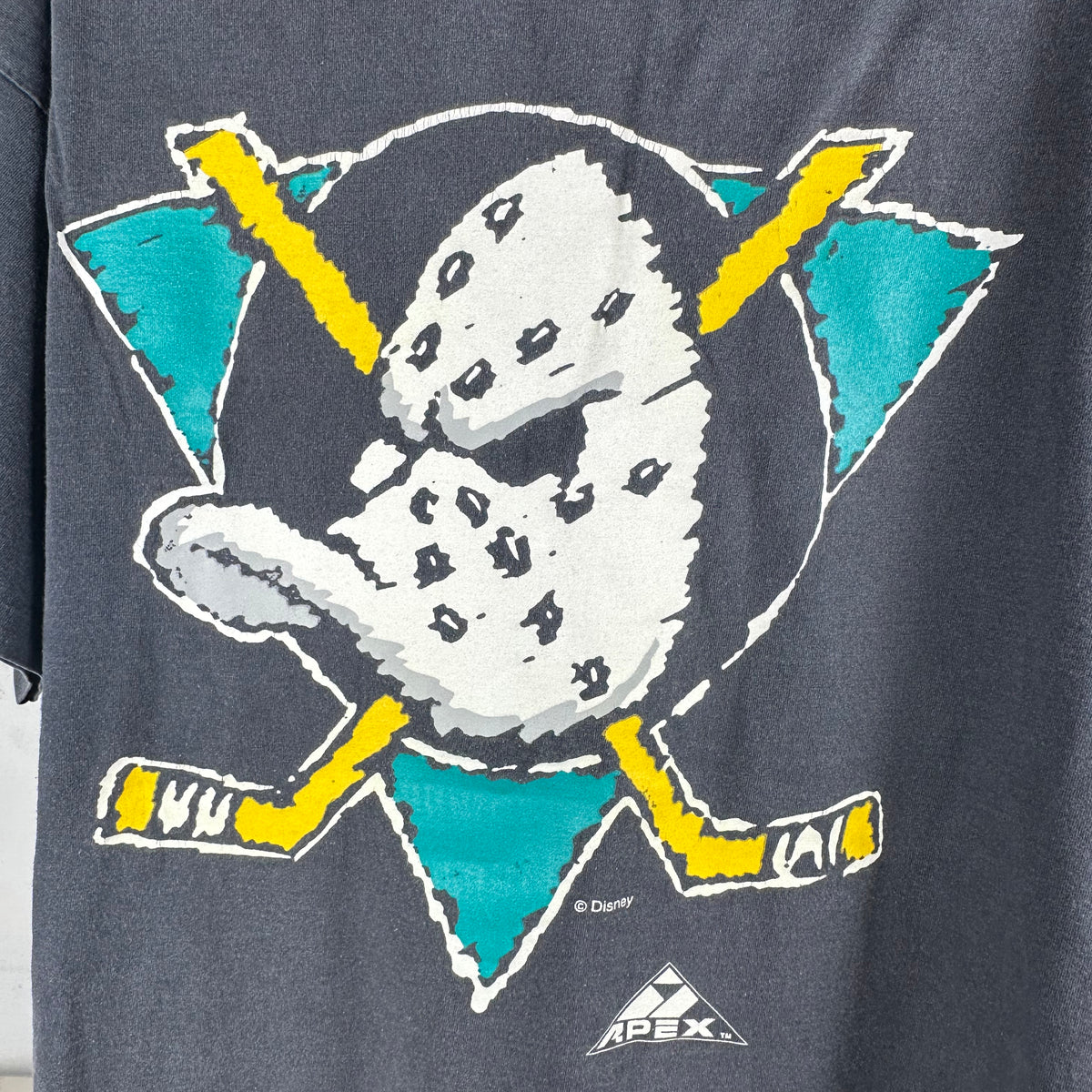 Vintage 1993 Anaheim Ducks Hockey NHL Graphic Single Stitch T-Shirt