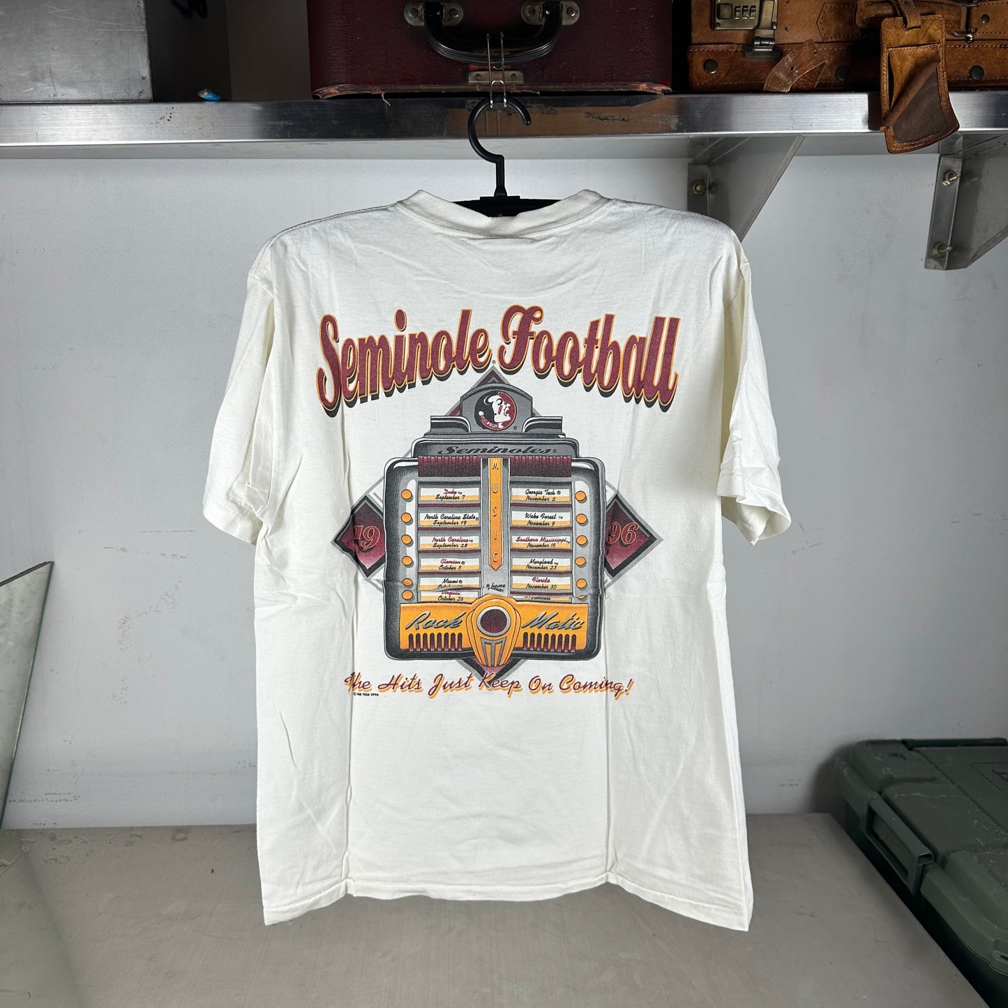 Vintage 1996 FSU Seminoles Football Greatest Hits NCAA Single Stitch T-Shirt