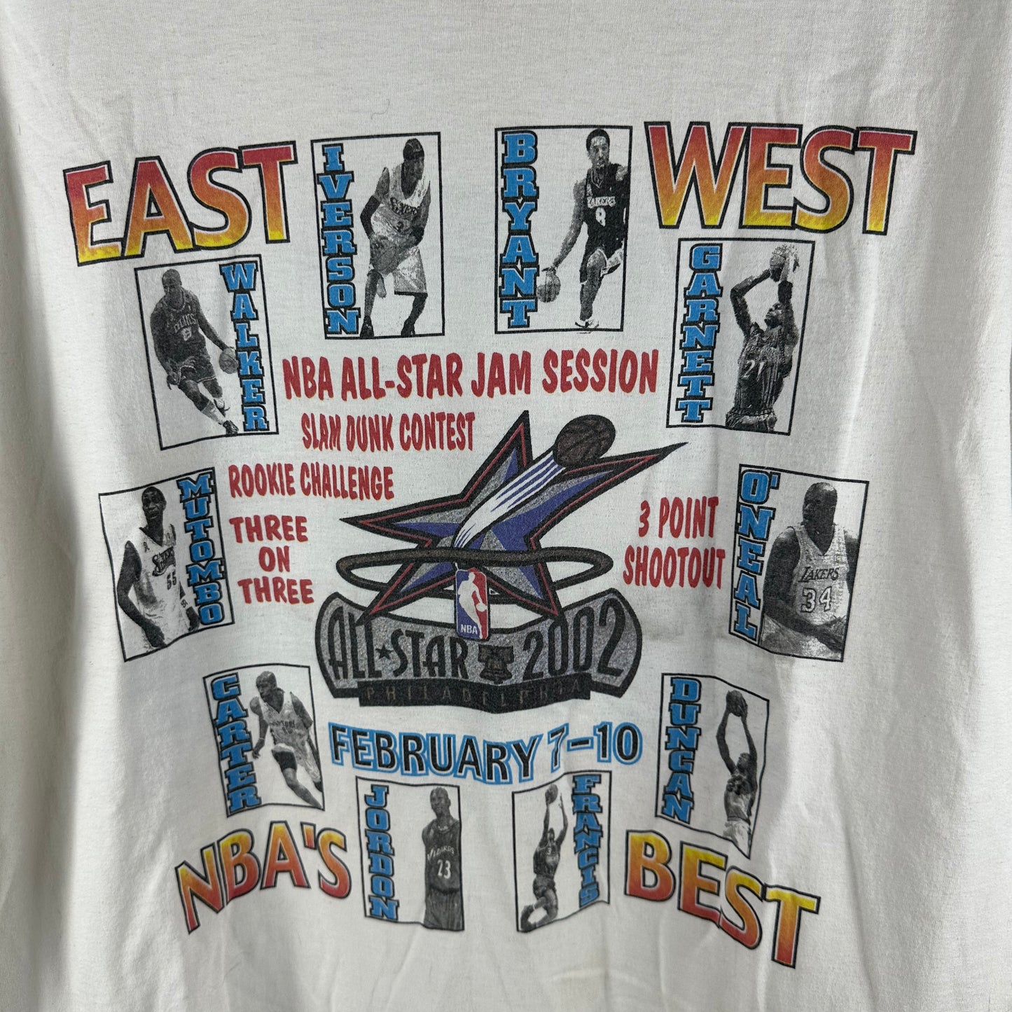Vintage 2002 NBA Basketball All Star Game Kobe Bryant Michael Jordan T-Shirt
