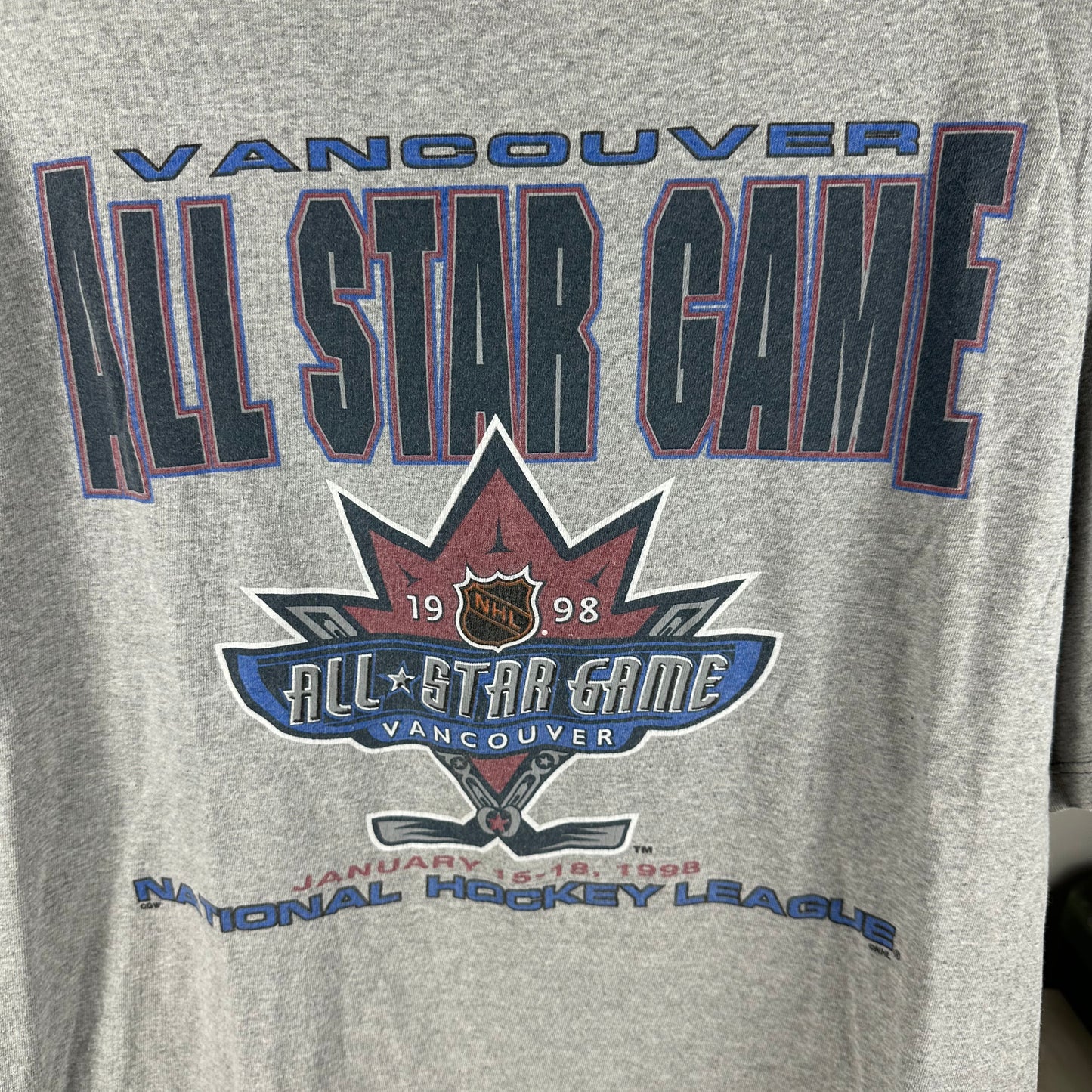 Vintage 1998 NHL Hockey Vancouver All Star Game T-Shirt