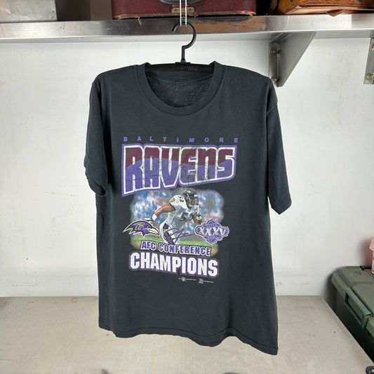 Vintage 2001 Ray Lewis Baltimore Ravens AFC Champions T-Shirt