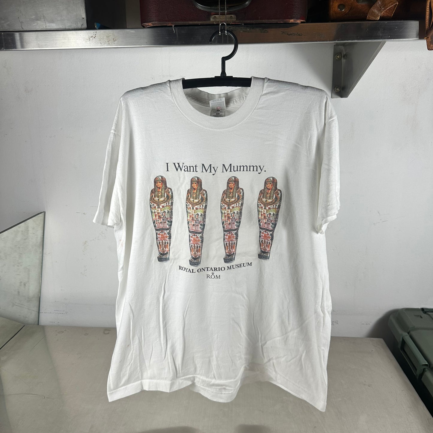 Vintage 90s I Want My Mummy Royal Ontario Museum Single Stitch T-Shirt