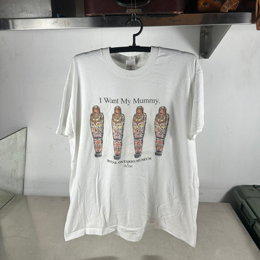 Vintage 90s I Want My Mummy Royal Ontario Museum Single Stitch T-Shirt