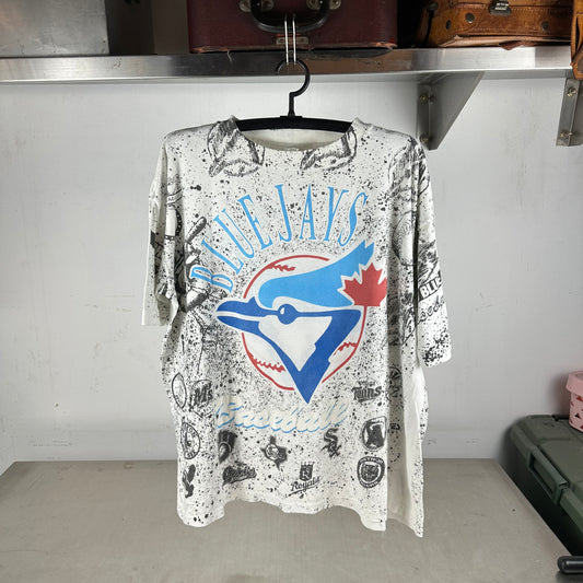 Vintage 1992 Toronto Blue Jays Baseball MLB AOP Single Stitch T-Shirt