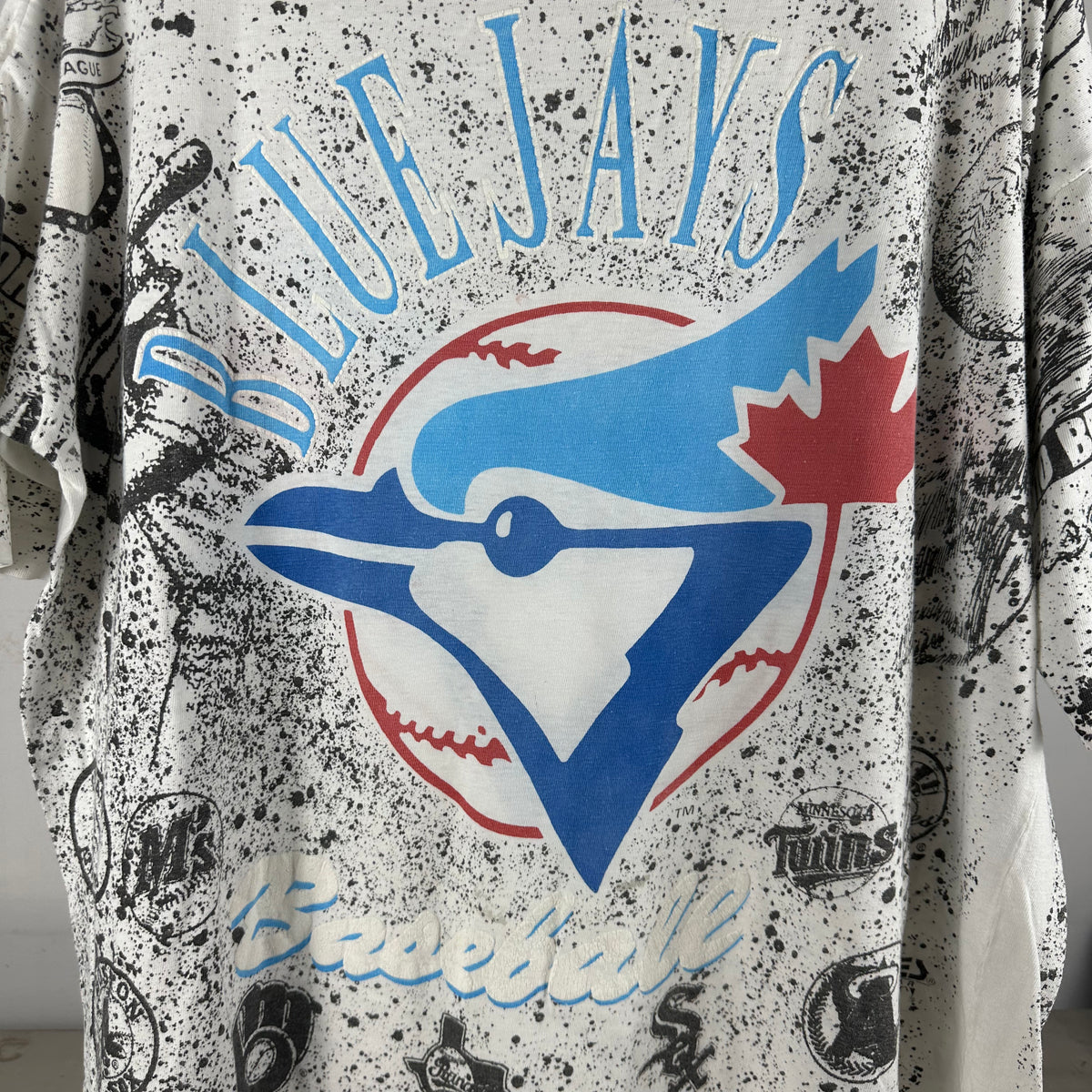 Vintage 1992 Toronto Blue Jays Baseball MLB AOP Single Stitch T-Shirt