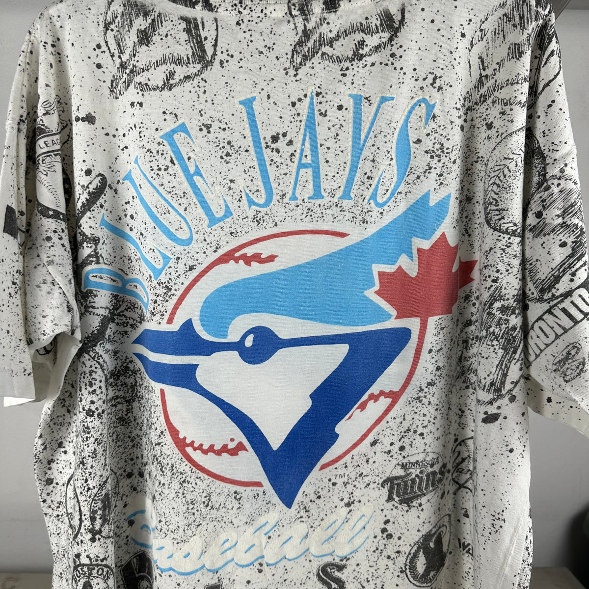 Vintage 1992 Toronto Blue Jays Baseball MLB AOP Single Stitch T-Shirt