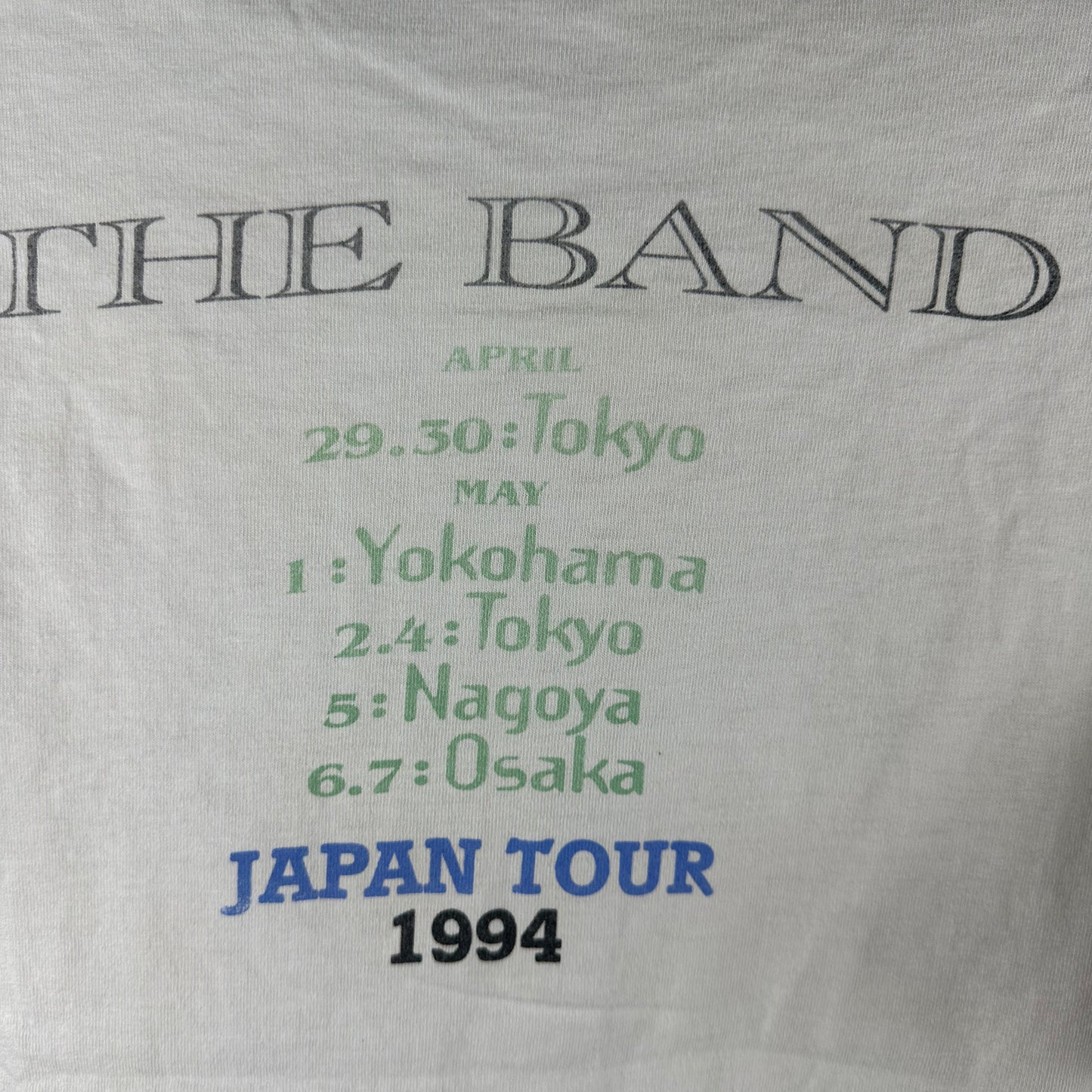 Vintage 1994 The Band Japan Tour Concert Rock Band Single Stitch T-Shirt