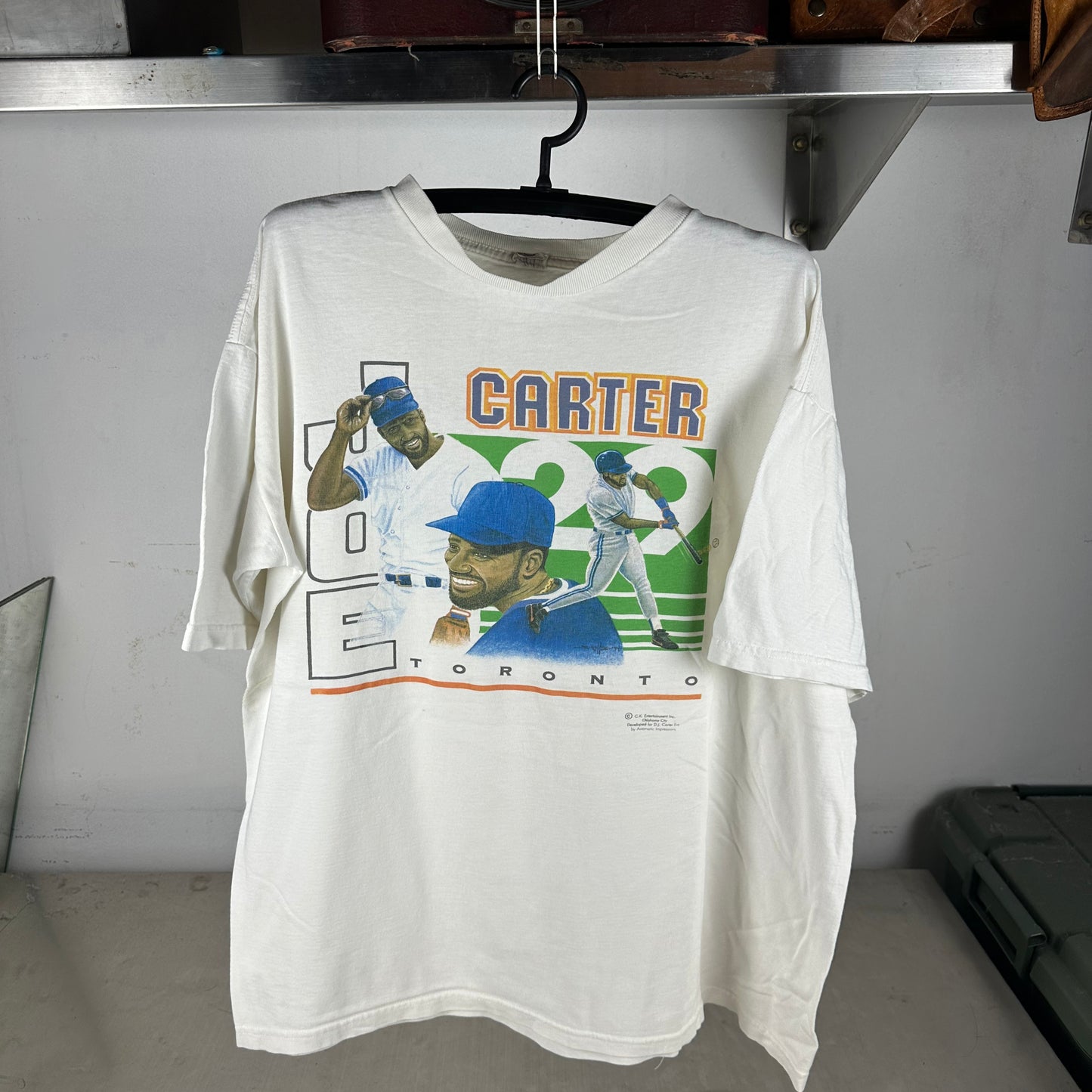 Vintage 90s Joe Carter Toronto Blue Jays Baseball MLB T-Shirt