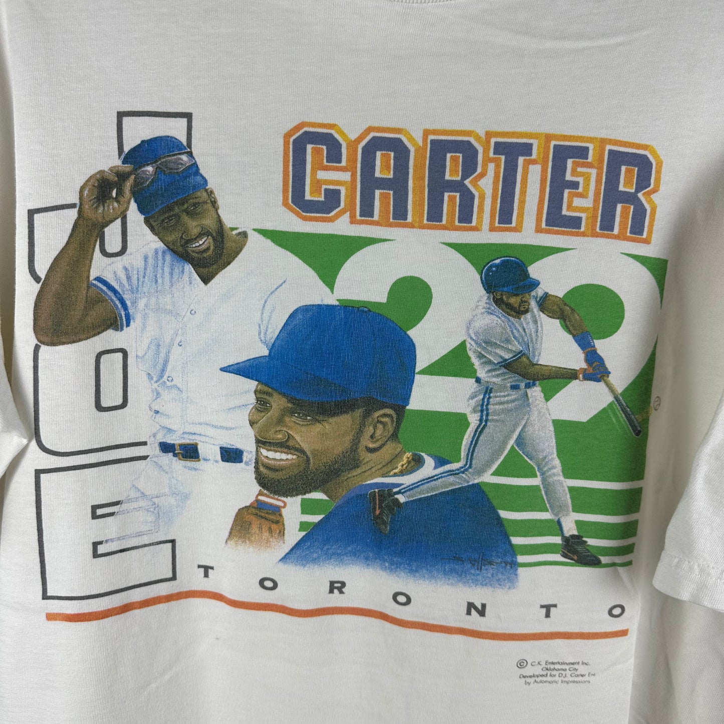 Vintage 90s Joe Carter Toronto Blue Jays Baseball MLB T-Shirt