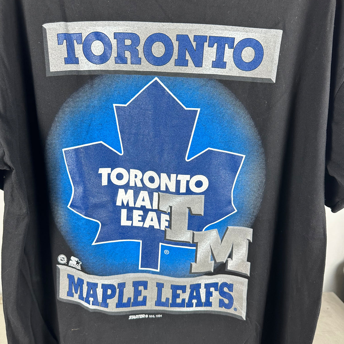 Vintage 1994 Toronto Maple Leafs NHL Starter Graphic Single Stitch T-Shirt