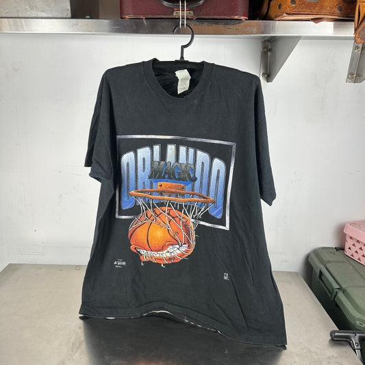 Vintage 90s Orlando Magic Basketball NBA Graphic Single Stitch T-Shirt