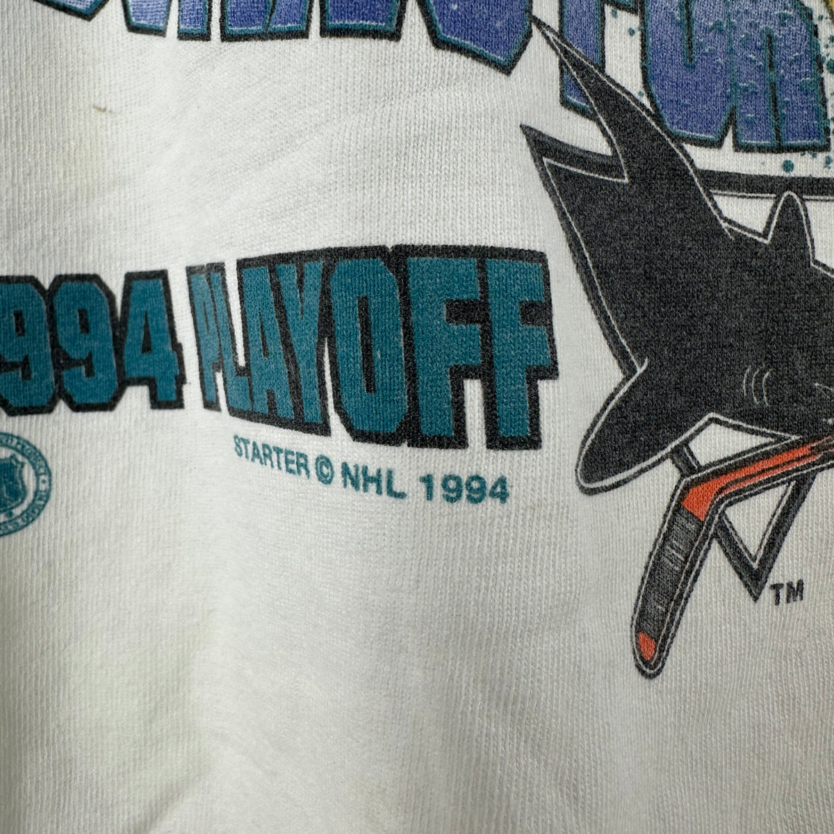 Vintage 1994 San Jose Sharks NHL Playoffs Starter Single Stitch T-Shirt