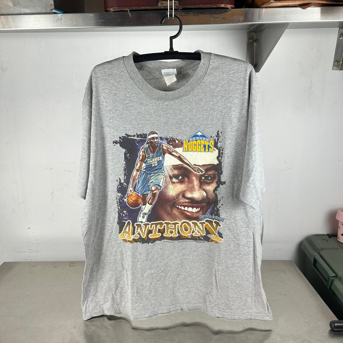Vintage 2003 Carmelo Anthony Denver Nuggets NBA Graphic T-Shirt
