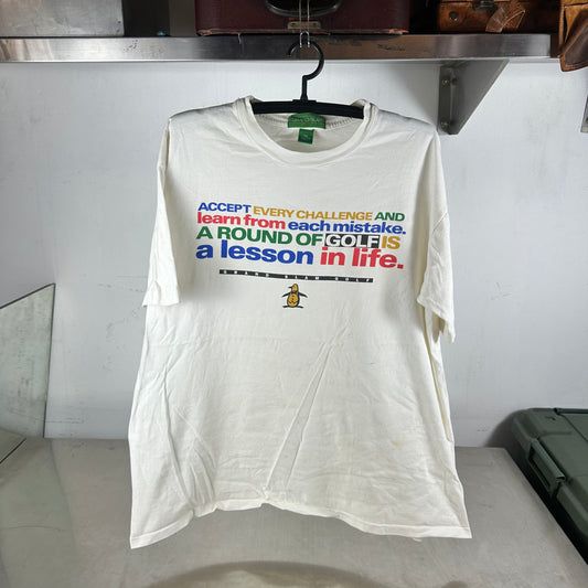 Vintage 90s Grand Slam Golf A Round of Golf is a Lesson in Life Graphic T-Shirt