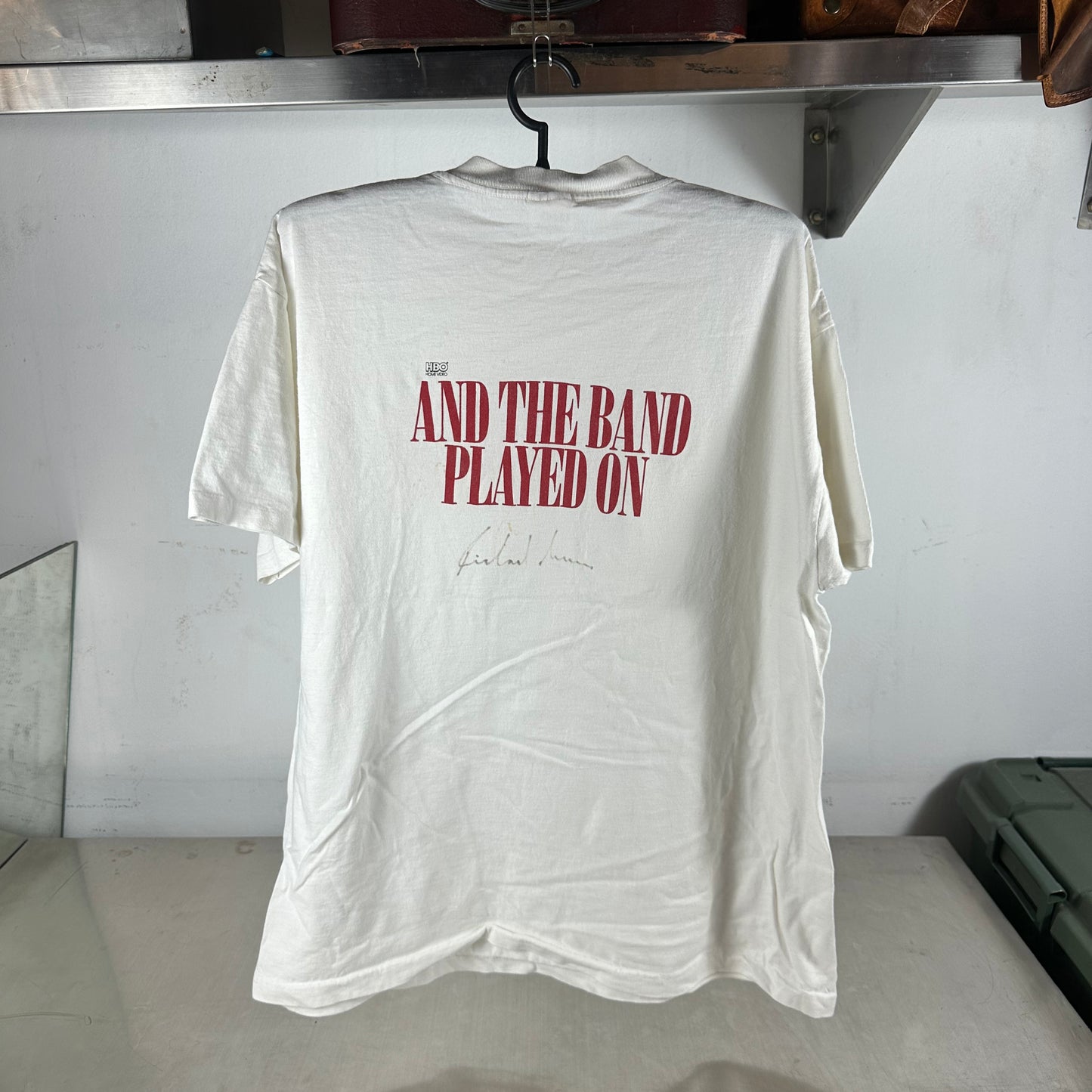 Vintage 90s HBO Home Video VIAAC And the Band Played On Promo T-Shirt