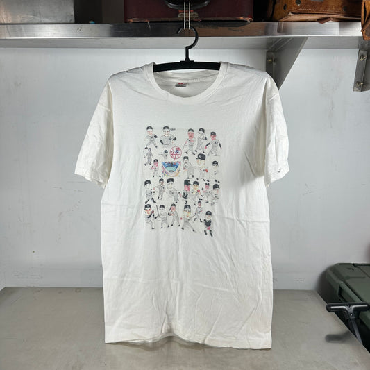 Vintage 90s New York Yankees MLB Caricature Graphic Single Stitch T-shirt