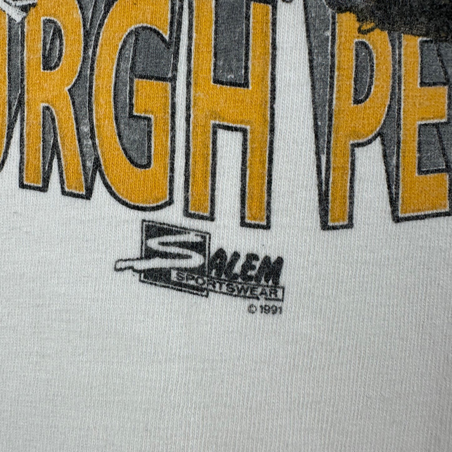 Vintage 1991 Pittsburgh Penguins Stanley Cup Champions NHL Caricature T-Shirt