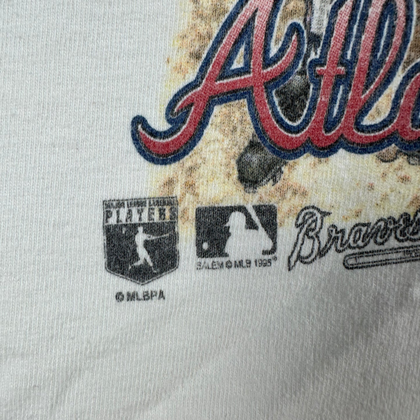 Vintage 1995 Atlanta Braves MLB Champions Caricature Salem Sportswear T-Shirt