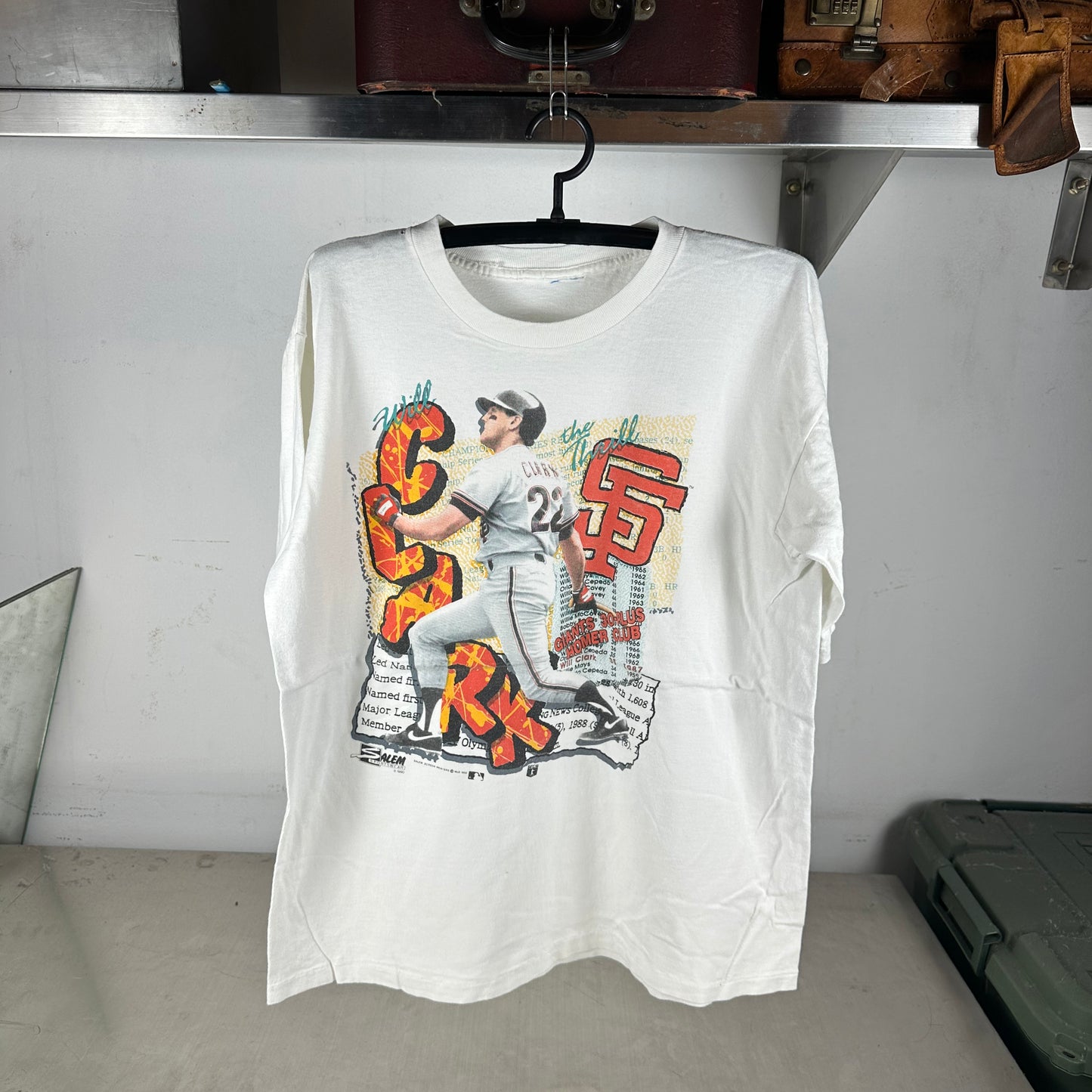 Vintage 1990 Will Clark San Francisco Giants MLB Single Stitch T-Shirt