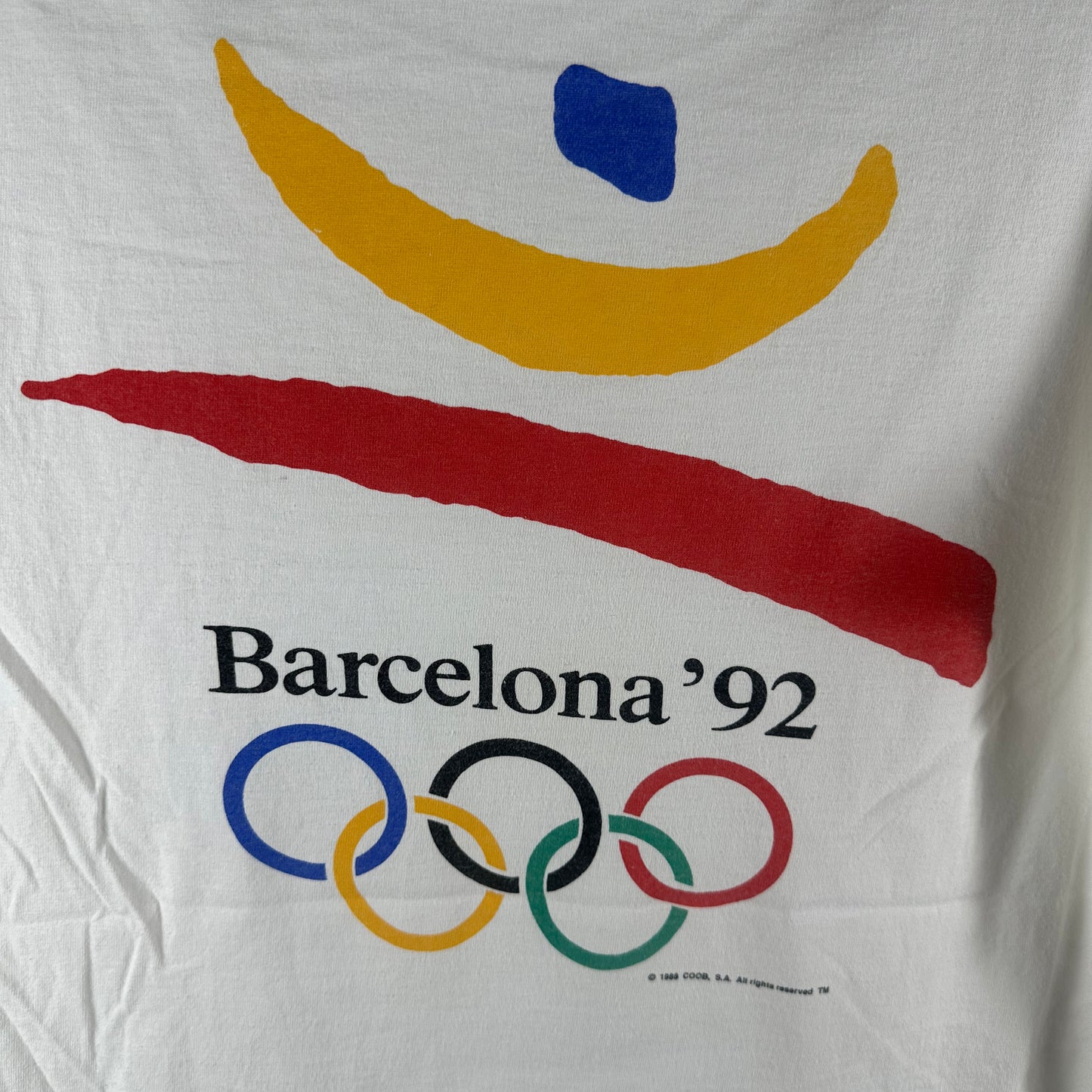 Vintage 1992 Barcelona Olympics Cobi Mascot Graphic Single Stitch T-Shirt