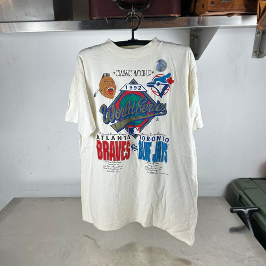 Vintage 1992 MLB World Series Atlanta Braves VS Toronto Blue Jays T-shirt