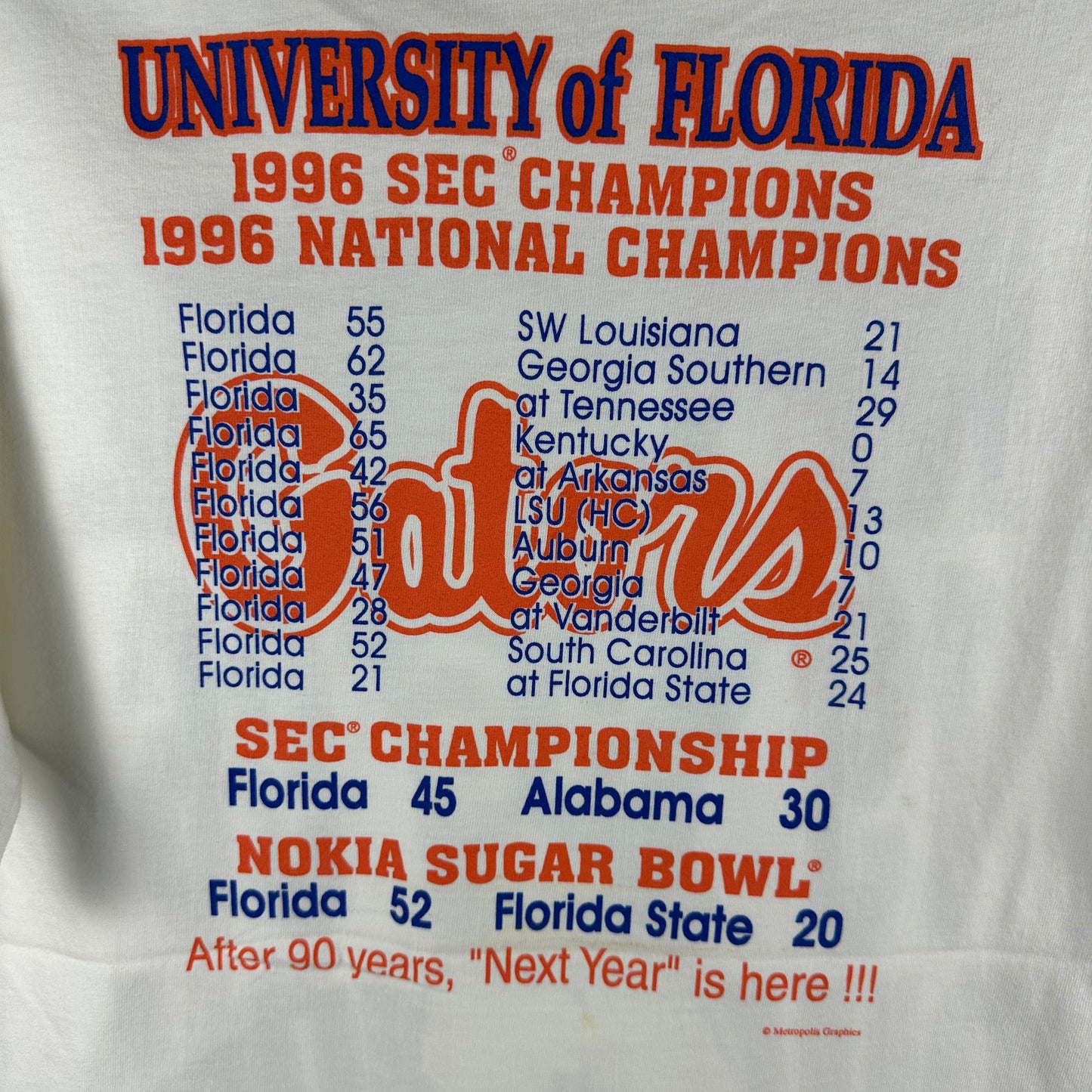 Vintage 1996 Florida Gators NCAA National Champions Graphic T-Shirt