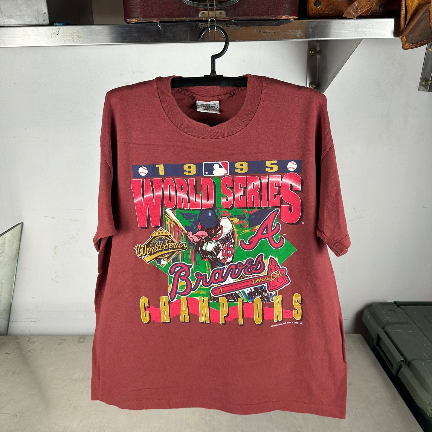 Vintage 1995 Atlanta Braves MLB World Champions Single Stitch T-Shirt