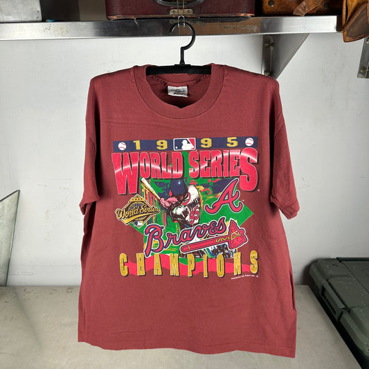 Vintage 1995 Atlanta Braves MLB World Champions Single Stitch T-Shirt