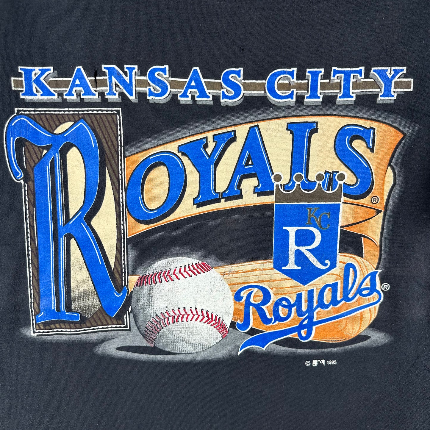 Vintage 1995 Kansas City Royals Baseball MLB Single Stitch T-Shirt