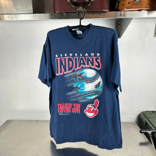 Vintage 1994 Cleveland Indians Tearin the Cover Off! MLB Starter Graphic T-shirt