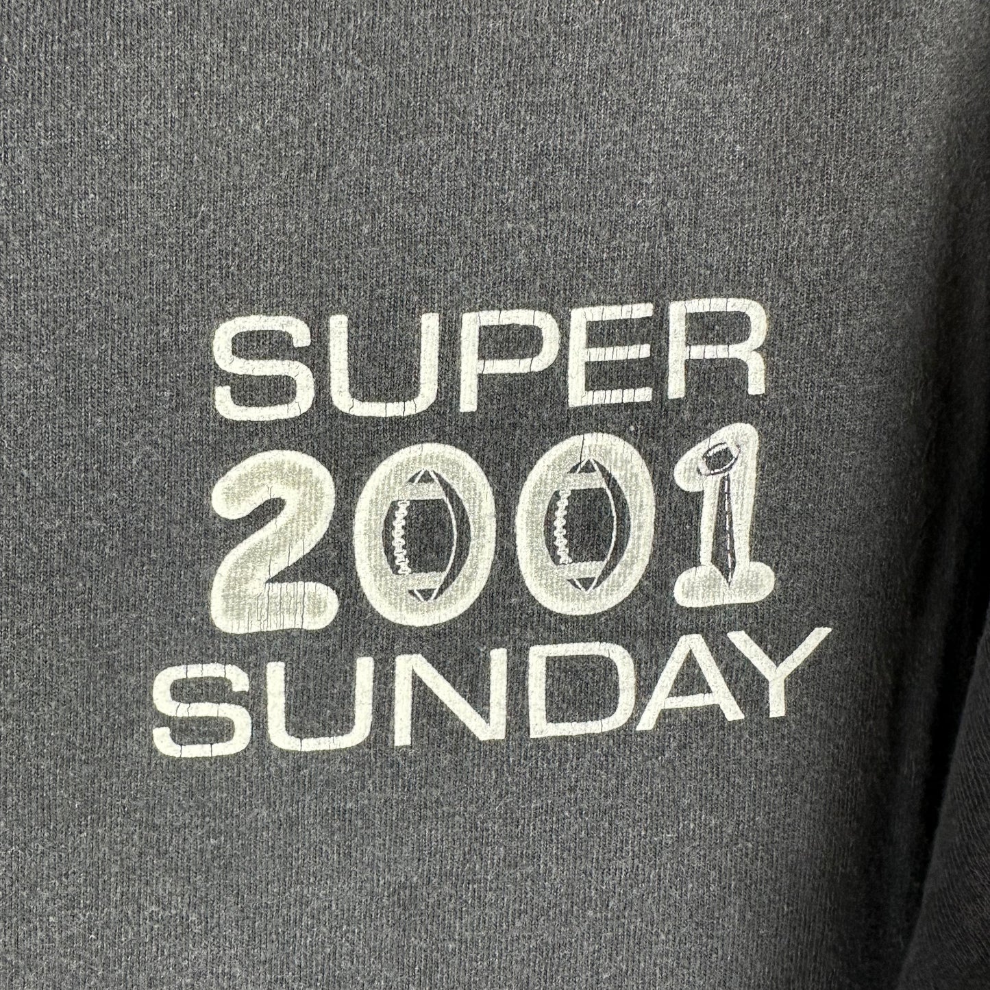 Vintage 2001 NFL Super Bowl Baltimore Ravens VS New England Patriots T-Shirt