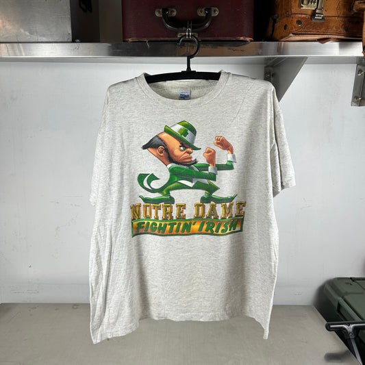 Vintage 90s Notre Dame Fighting Irish Mascot NCAA Salem Sportswear T-shirt