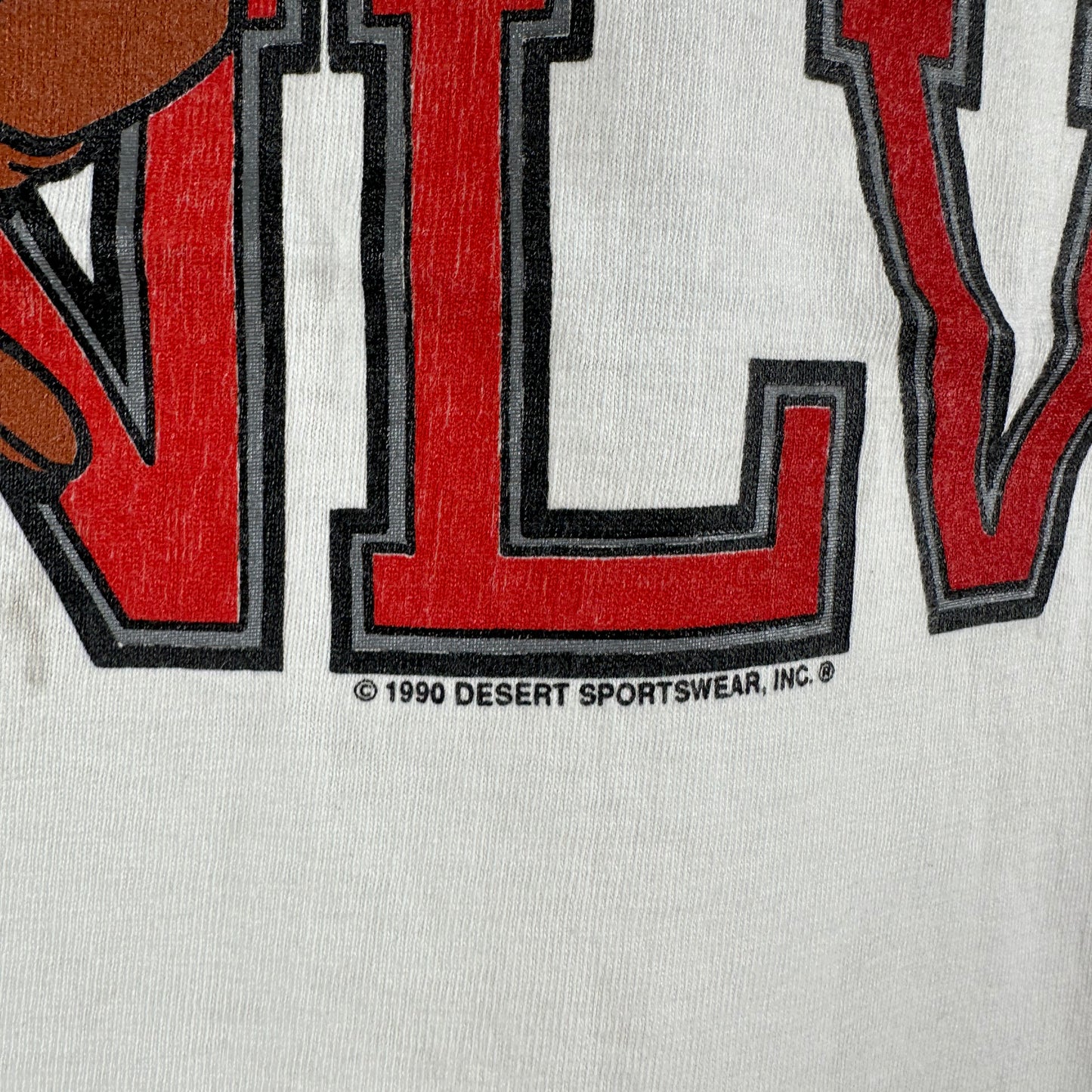 Vintage 1990 UNLV Runnin Rebels Slam Club NCAA Basketball Single Stitch T-Shirt