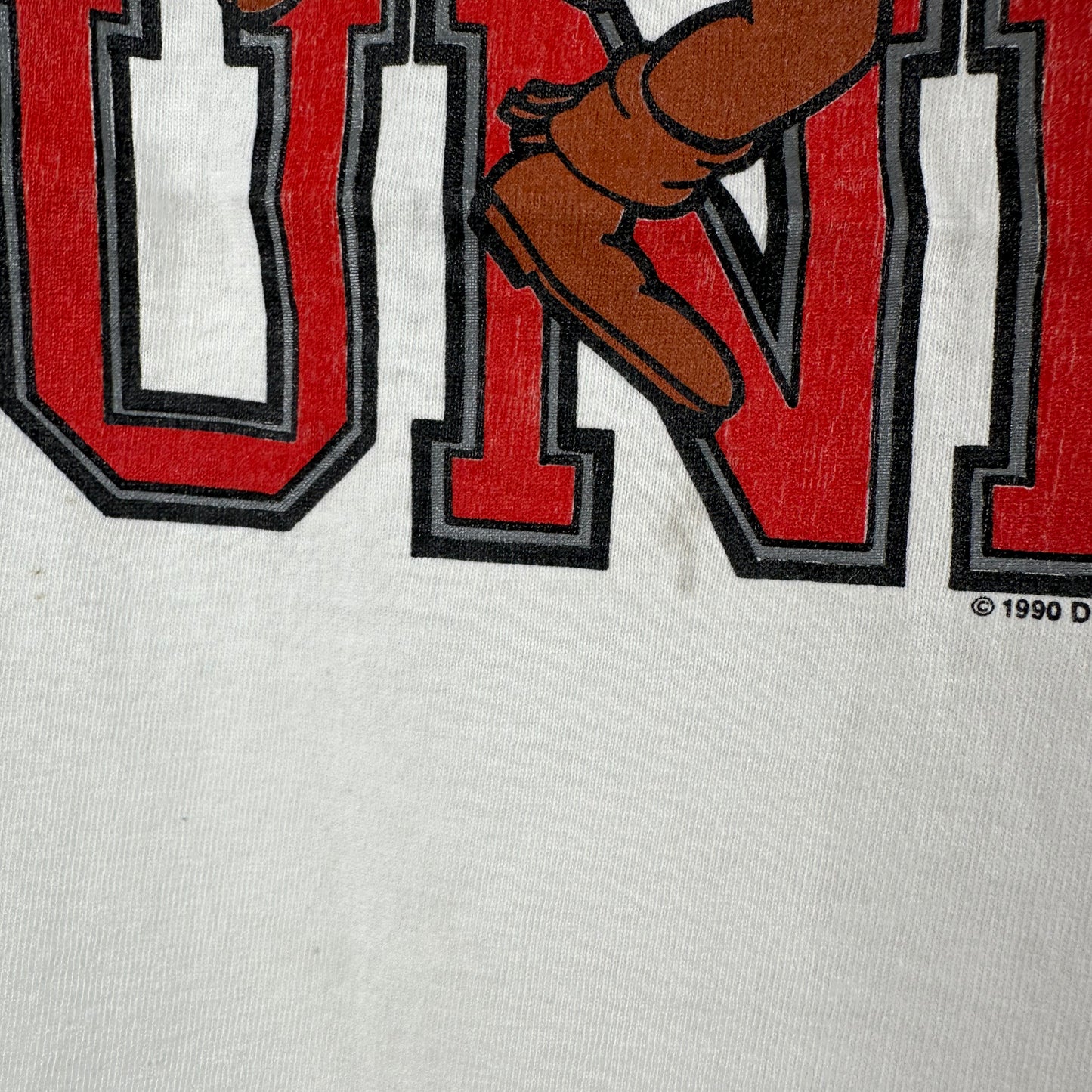 Vintage 1990 UNLV Runnin Rebels Slam Club NCAA Basketball Single Stitch T-Shirt