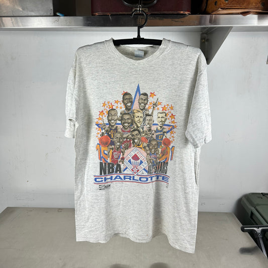 Vintage 1991 NBA All-Star Weekend Caricature Salem Sportswear T-shirt