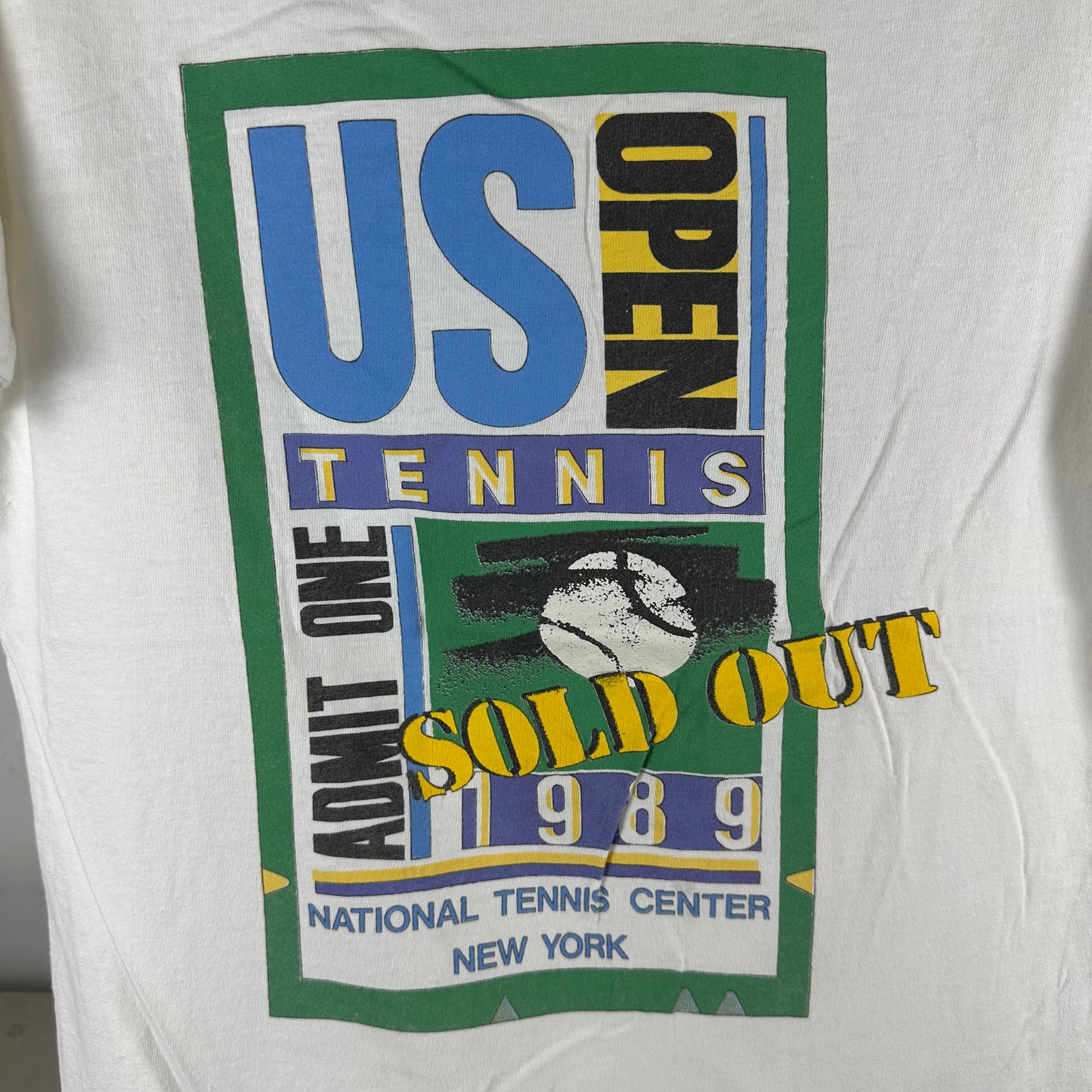 Vintage 1989 US Open Tennis Championship Graphic Single Stitch T-Shirt