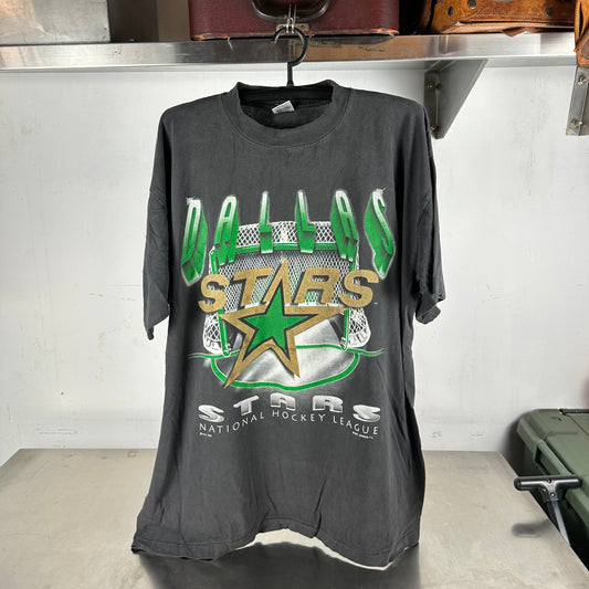 Vintage 1993 Dallas Stars Hockey NHL Graphic Single Stitch T-shirt