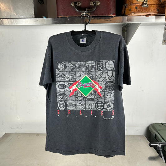 Vintage 1993 Atlanta Braves Baseball MLB Graphic Single Stitch T-shirt