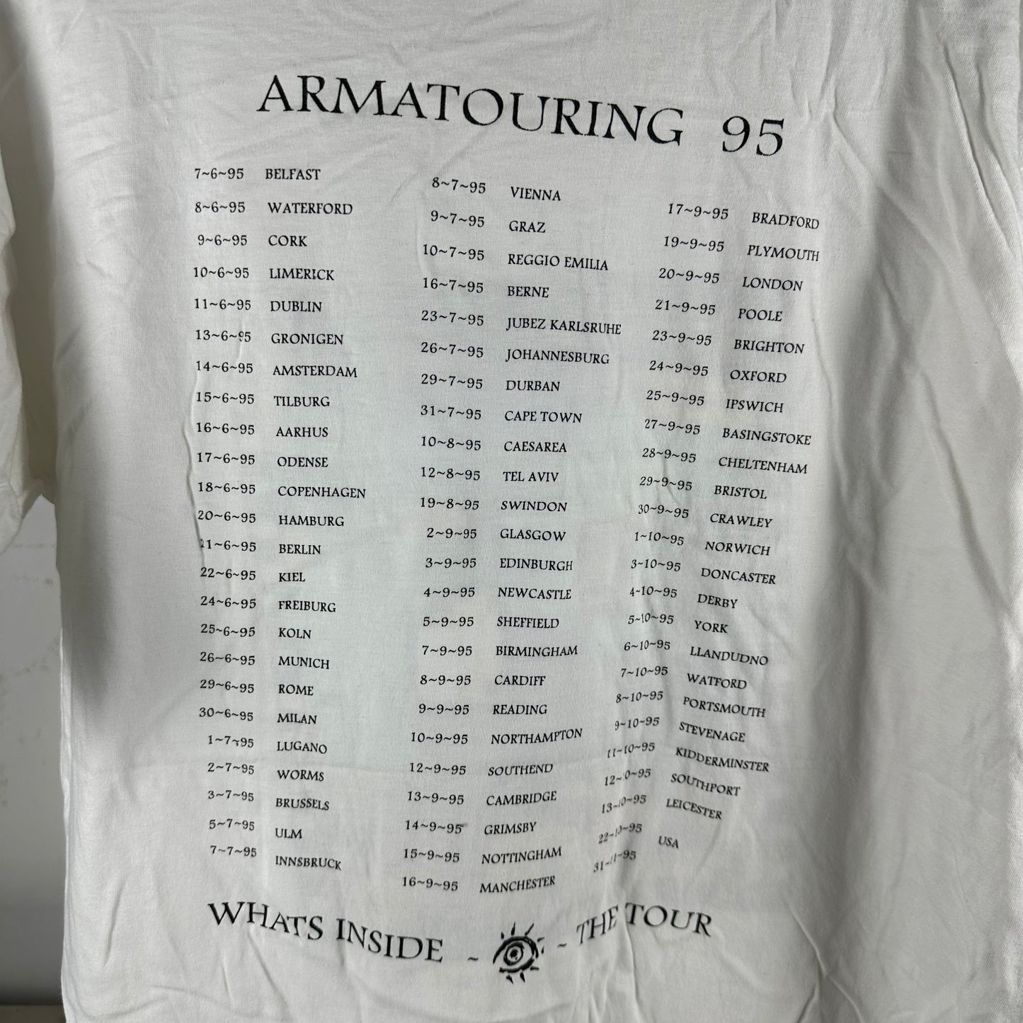 Vintage 1995 Joan Armatrading What's Inside Tour Concert Single Stitch T-Shirt