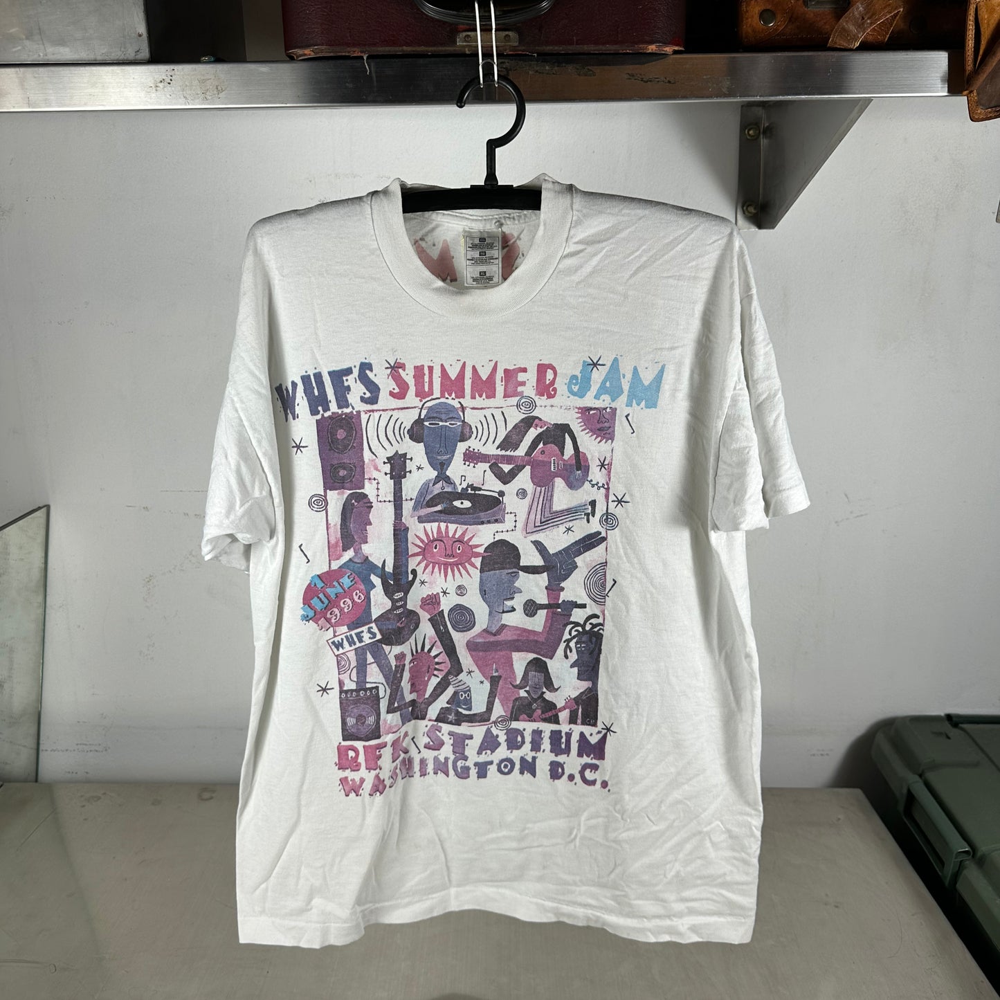 Vintage 1996 Garbage Foo Fighters Everclear WHFS Summer Jam T-Shirt