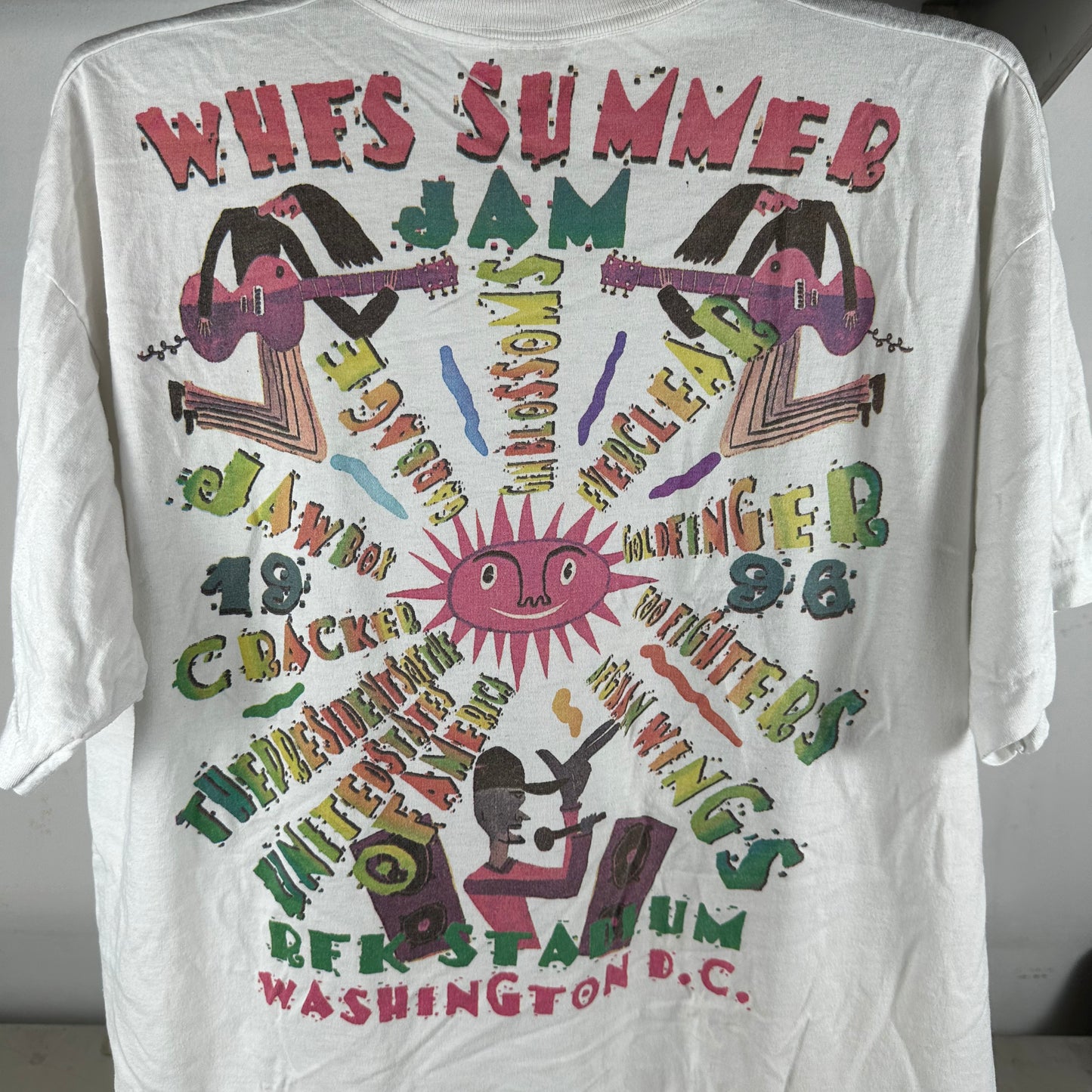 Vintage 1996 Garbage Foo Fighters Everclear WHFS Summer Jam T-Shirt