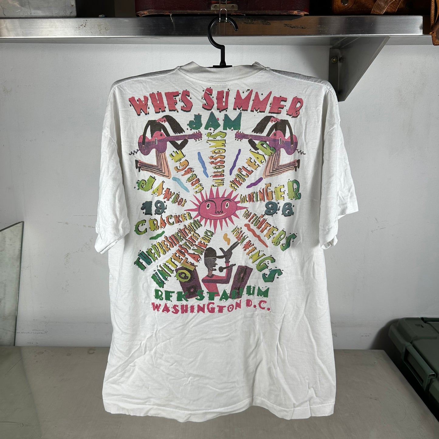 Vintage 1996 Garbage Foo Fighters Everclear WHFS Summer Jam T-Shirt