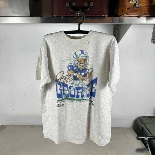 Vintage 1990 Jeff George Indianapolis Colts NFL Caricature Salem Sportswear T-shirt