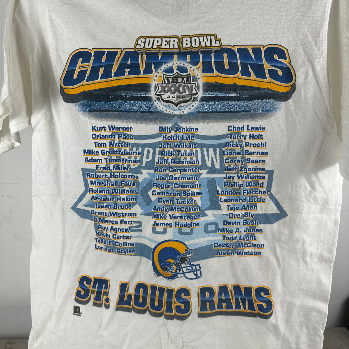 Vintage 2000 St. Louis Rams NFL Super Bowl Champions Caricature T-Shirt