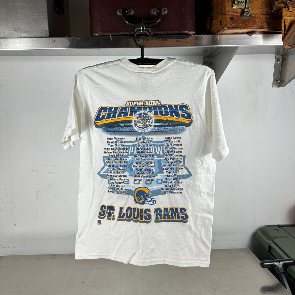 Vintage 2000 St. Louis Rams NFL Super Bowl Champions Caricature T-Shirt
