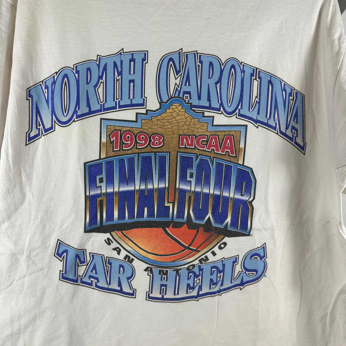 Vintage 1998 UNC Tar Heels Basketball NCAA Final Four Single Stitch T-Shirt