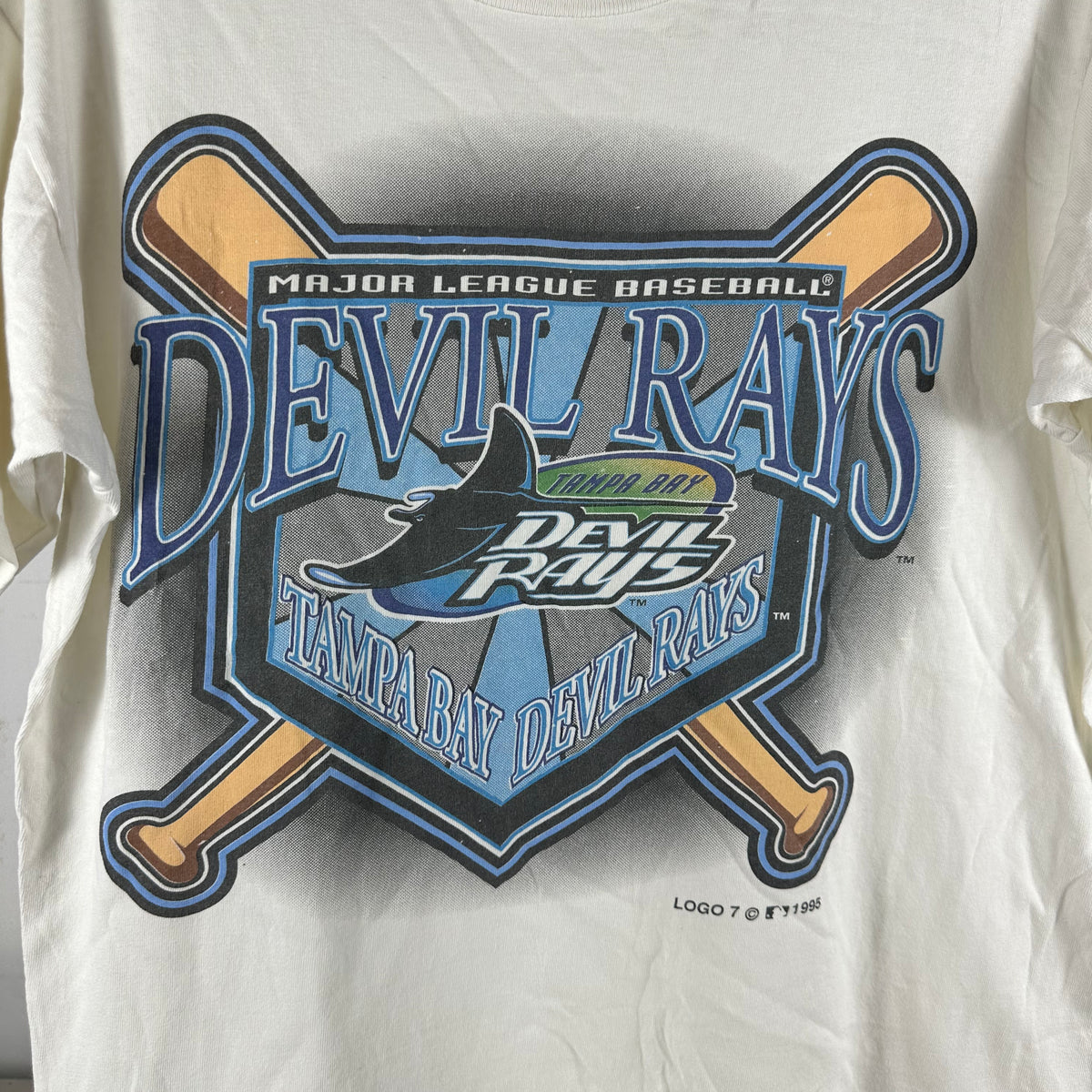 Vintage 1995 Tampa Bay Devil Rays Baseball MLB Graphic T-Shirt
