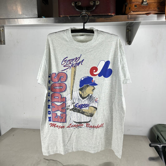Vintage 1992 Montreal Expos Baseball MLB Graphic Single Stitch T-Shirt