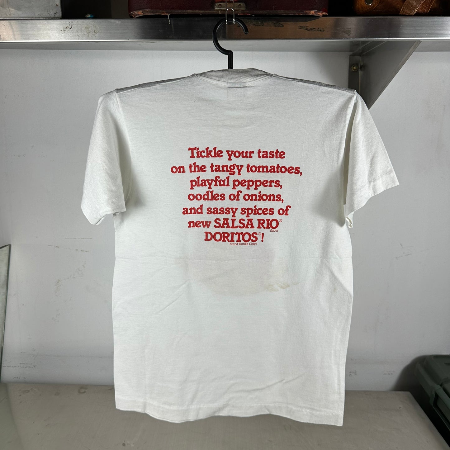 Vintage 80s Doritos Tortila Chips Salsa Rio Flaver Snack Promo Single Stitch T-Shirt